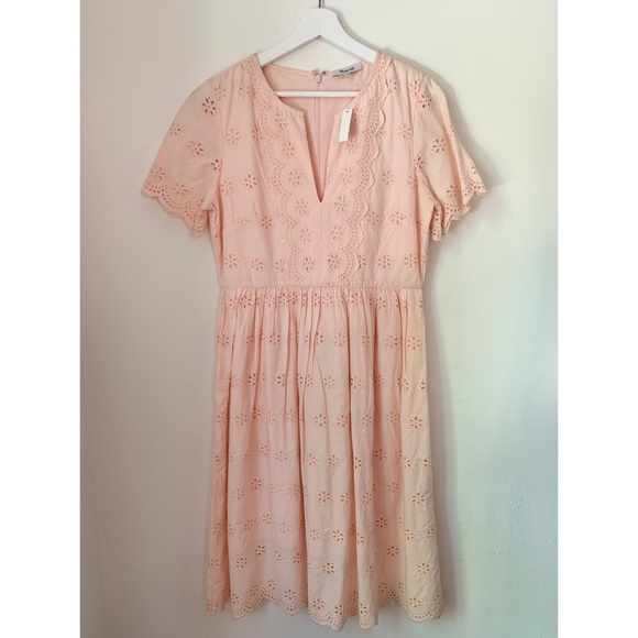 NWT Madewell Scallop Eyelet Dress - Picture 3 of 7